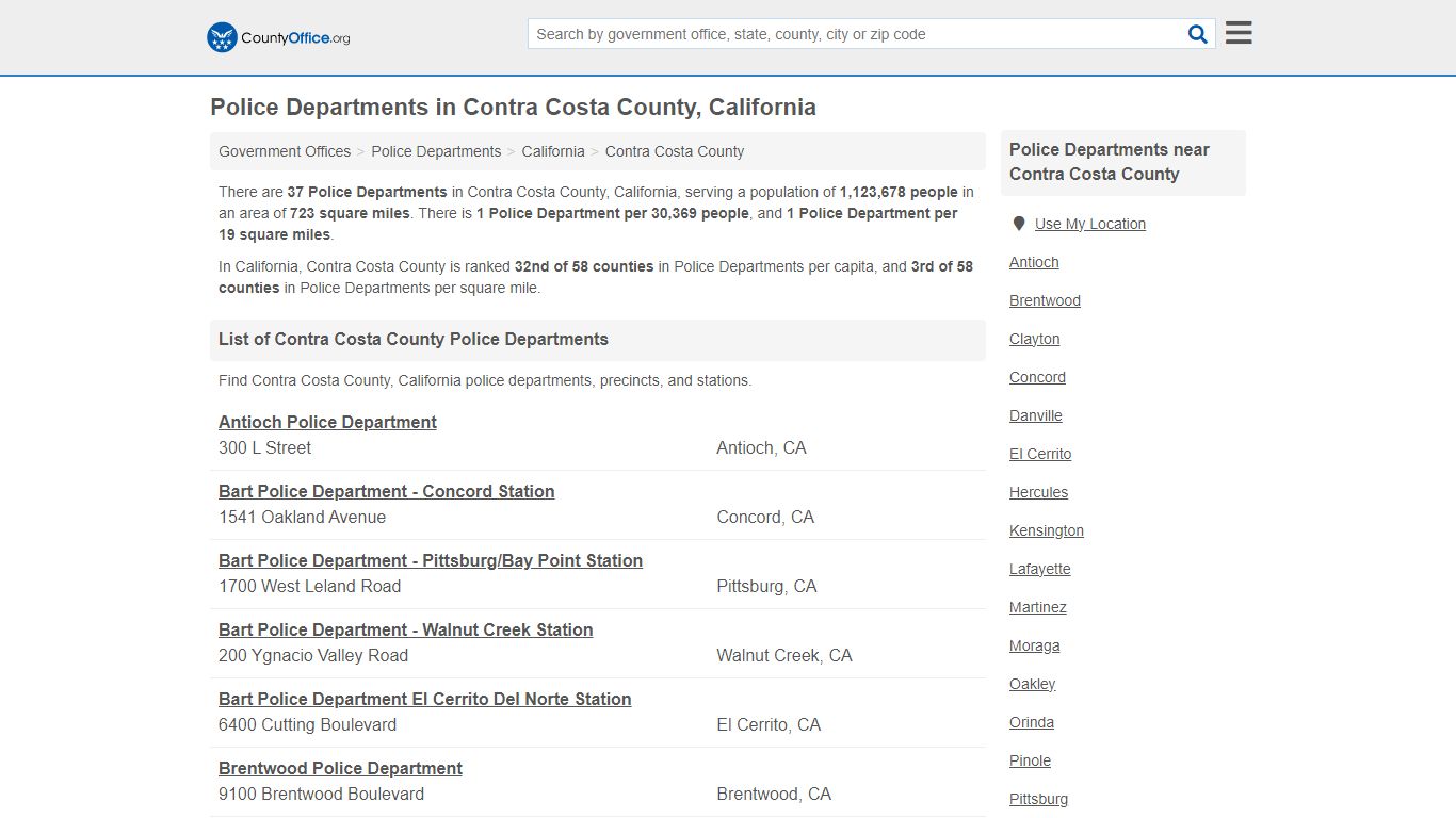 Contra Costa County, CA (Arrest Records & Police Logs) - County Office