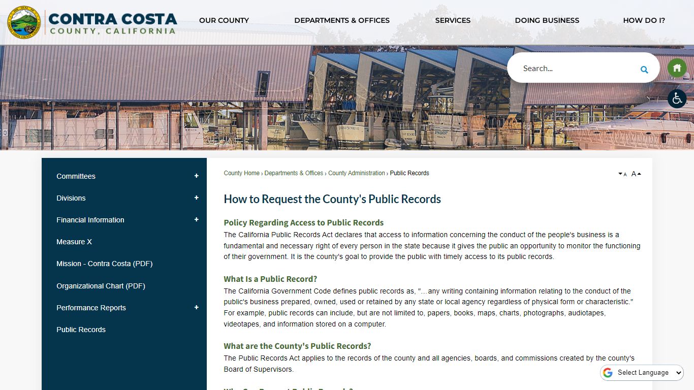 How to Request the County's Public Records | Contra Costa County, CA ...